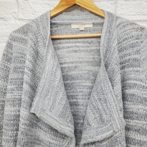 ANN TAYLOR LOFT Open Front Alpaca Cardigan Sz S - Picture 3 of 11